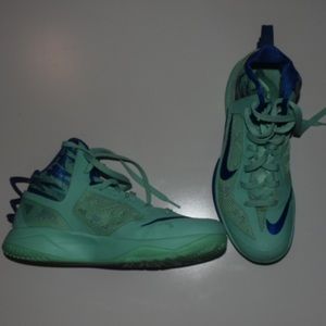 Nike Turquoise and Royal Blue Hyperfuse Sneakers